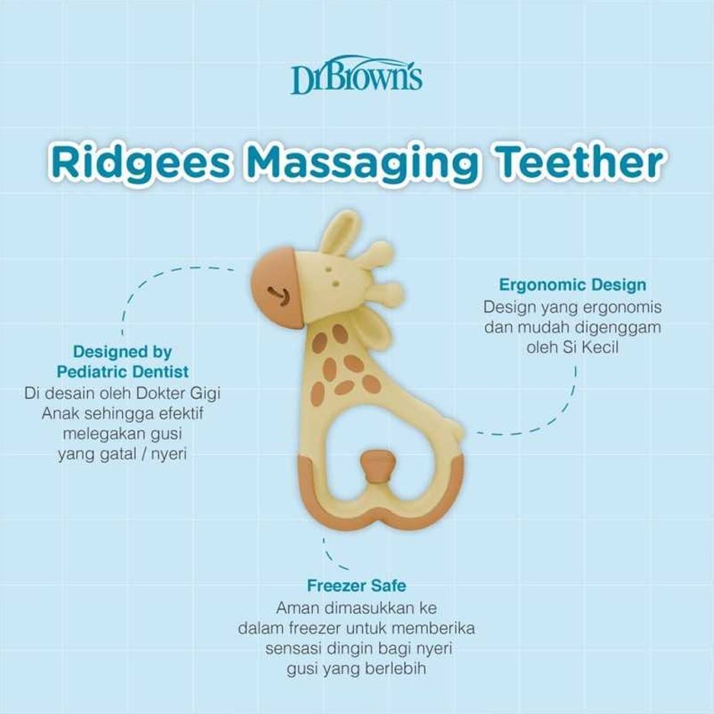 Dr. Brown's Massaggiagengive A Forma Di Giraffa – Sicuro Per Freezer, 3+ Mesi - 6