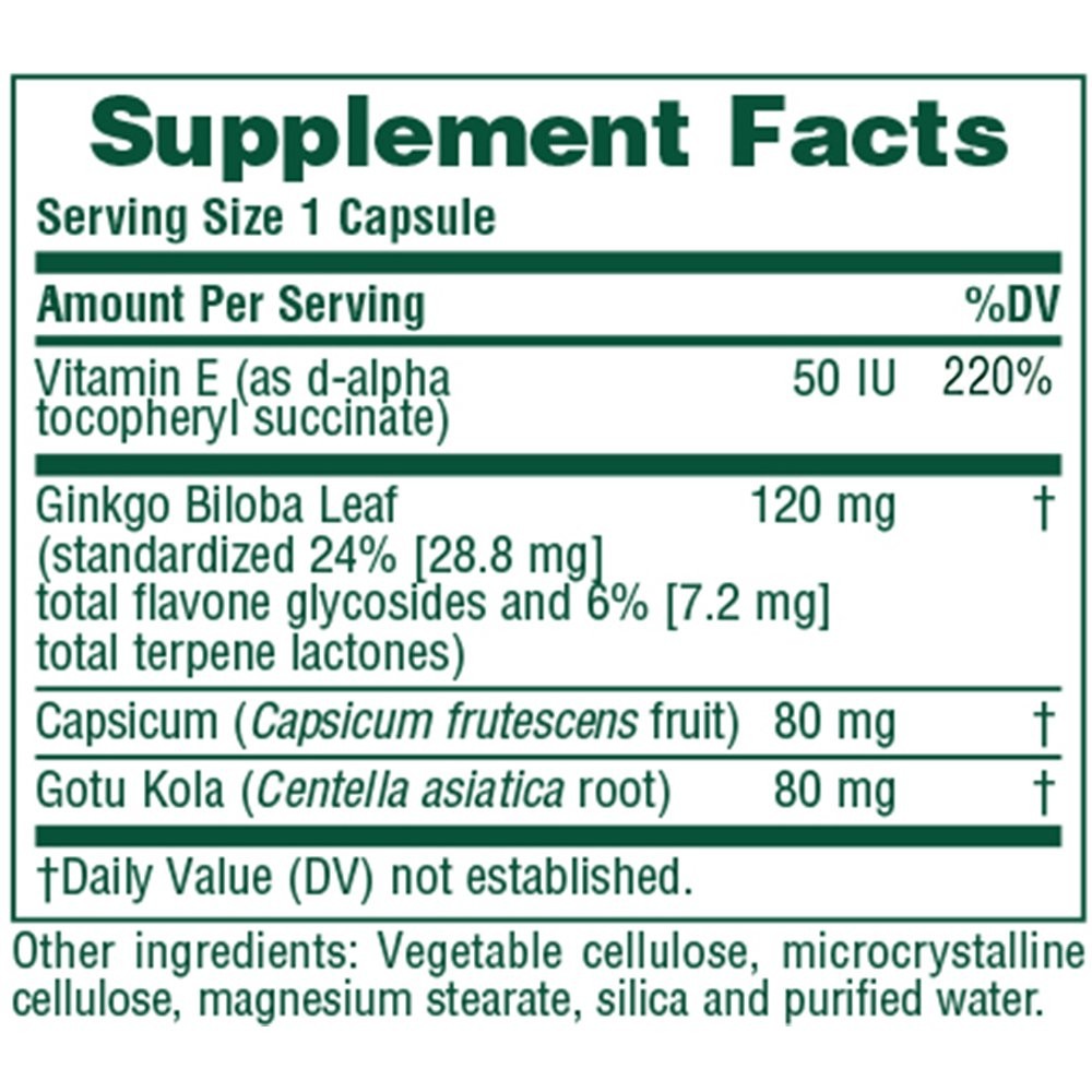 NATURE'S PLUS - Ginkgo Combo 120mg - 60caps