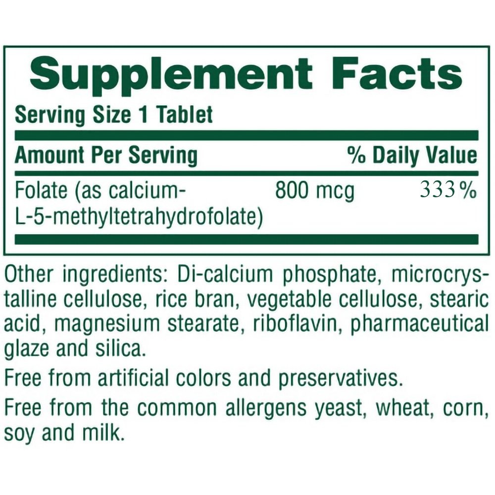 NATURES PLUS - Folic Acid 800mcg - 90tabs