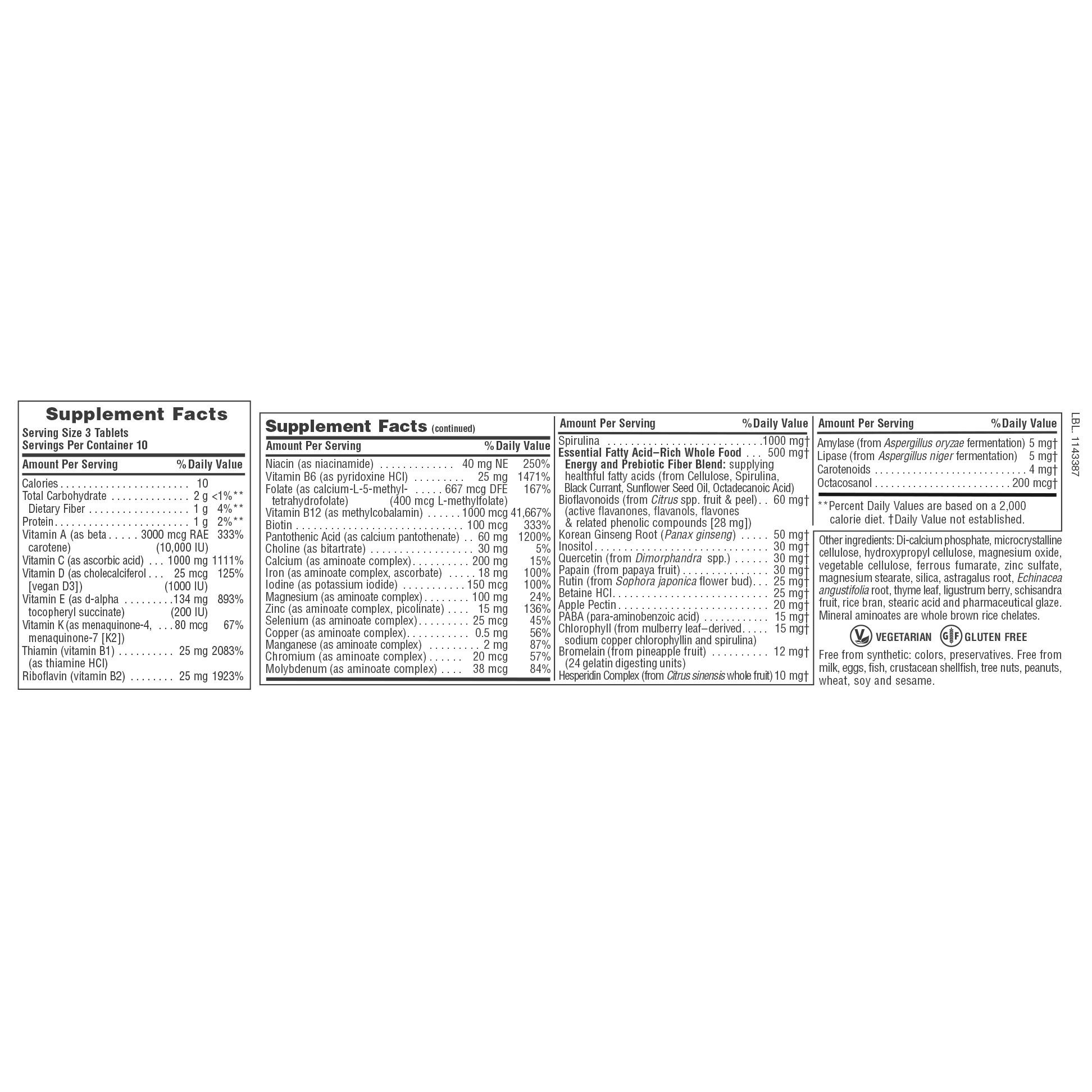 NATURES PLUS - SOURCE OF LIFE Multi Vitamin & Mineral - 30tabs