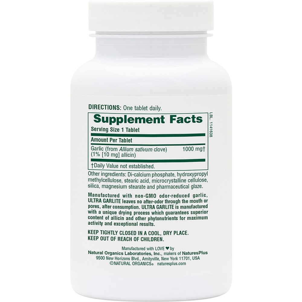 NATURES PLUS - ULTRA Garlite 1000mg - 90caps