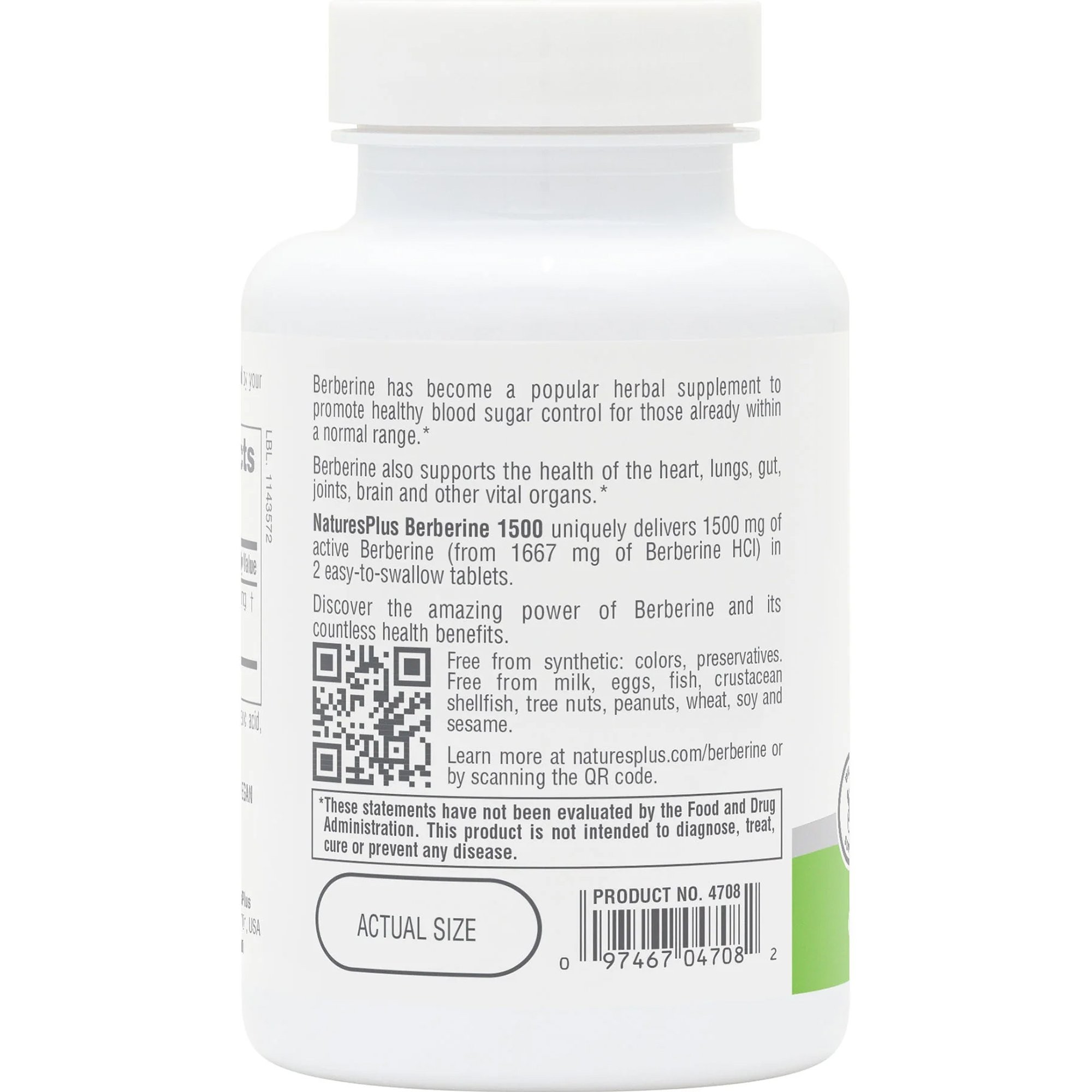 NATURES PLUS - Pro Berberine 1500mg - 60tabs