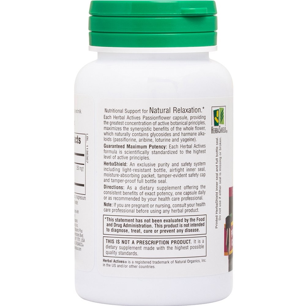 NATURES PLUS - HERBAL ACTIVES Passion Flower 250mg - 60caps