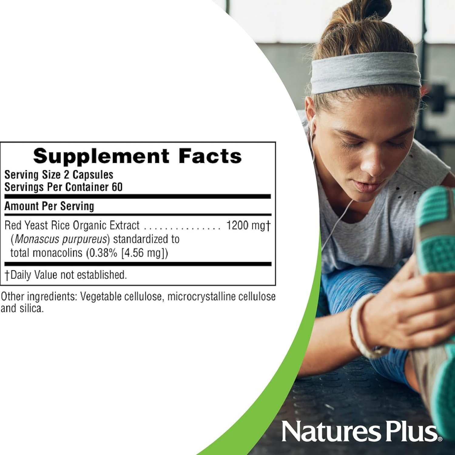 NATURES PLUS - HERBAL ACTIVES Red Yeast Rice 600mg - 60caps