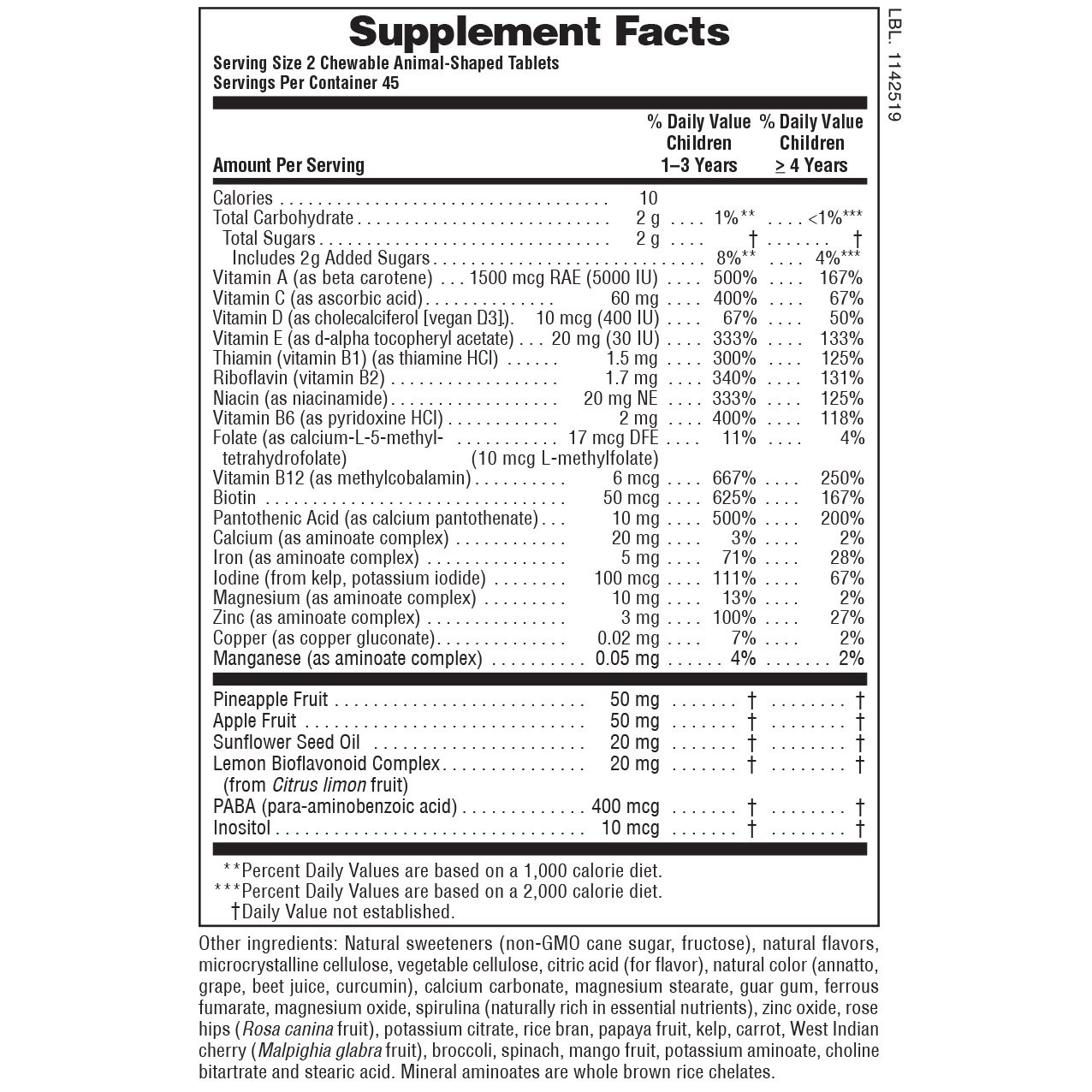 NATURES PLUS - SOURCE OF LIFE ANIMAL PARADE Multi Vitamin & Minerals (Cherry, Orange & Grape Flavor) - 90chew.tabs