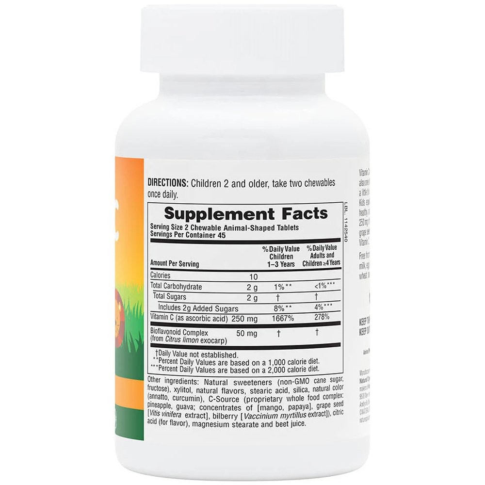 NATURES PLUS - SOURCE OF LIFE ANIMAL PARADE Vitamin C - 90tabs