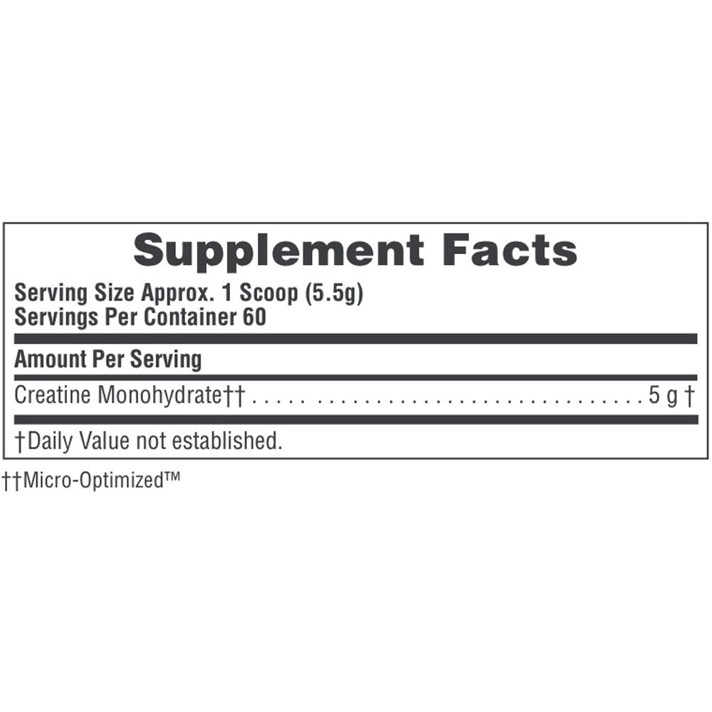 NATURES PLUS - Creatine Monohydrate Powder Ενίσχυση Μυϊκής Δύναμης & Αντοχής, Ενέργεια & Πνευματική Διαύγεια - 330gr