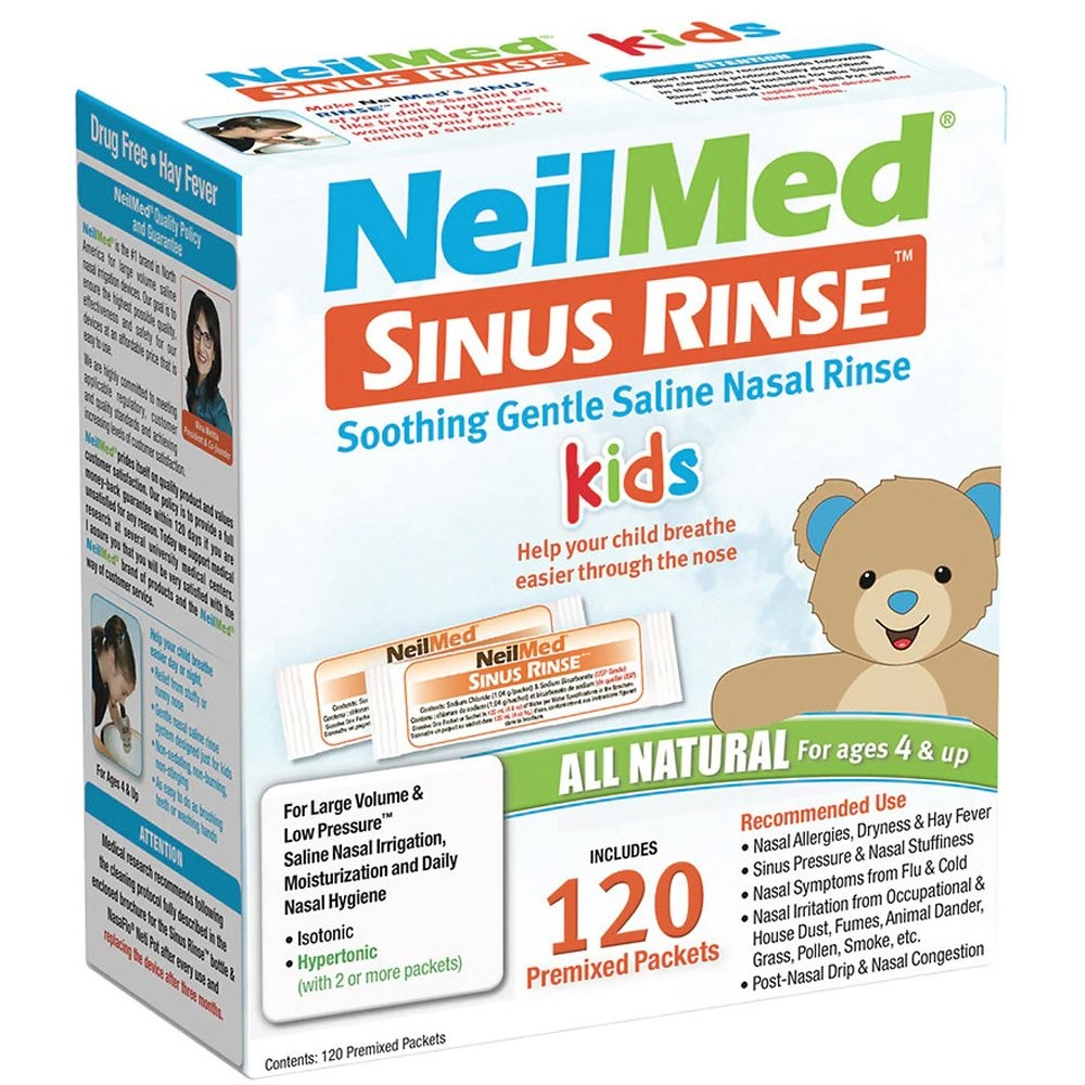 NeilMed Sinus Rinse Ανταλλακτικά για Παιδικό Σύστημα Ρινικών Πλύσεων για Παιδιά 4 Χρόνων & Πάνω 120 Φακελίσκοι