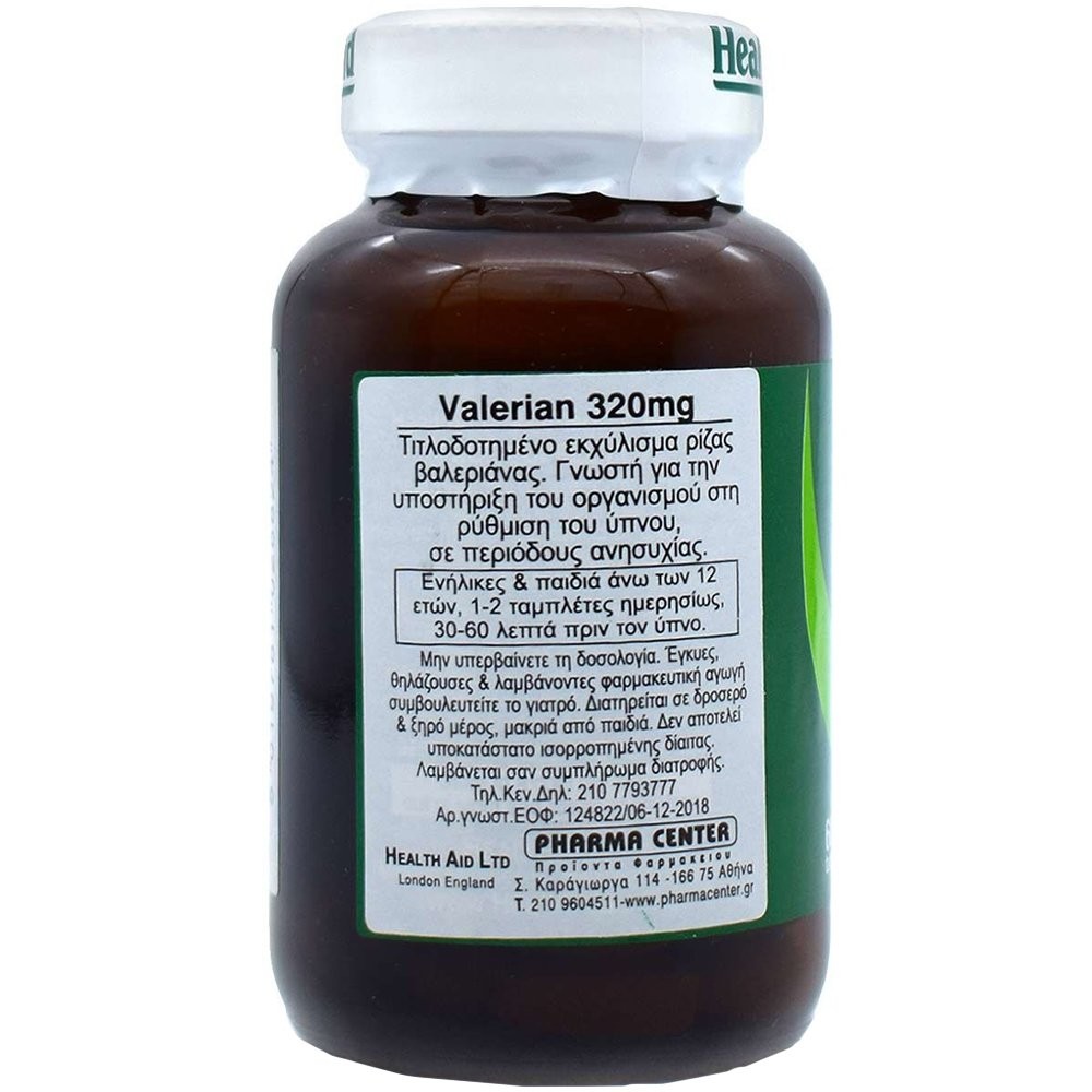 HEALTH AID - Valerian 320mg - 60tabs