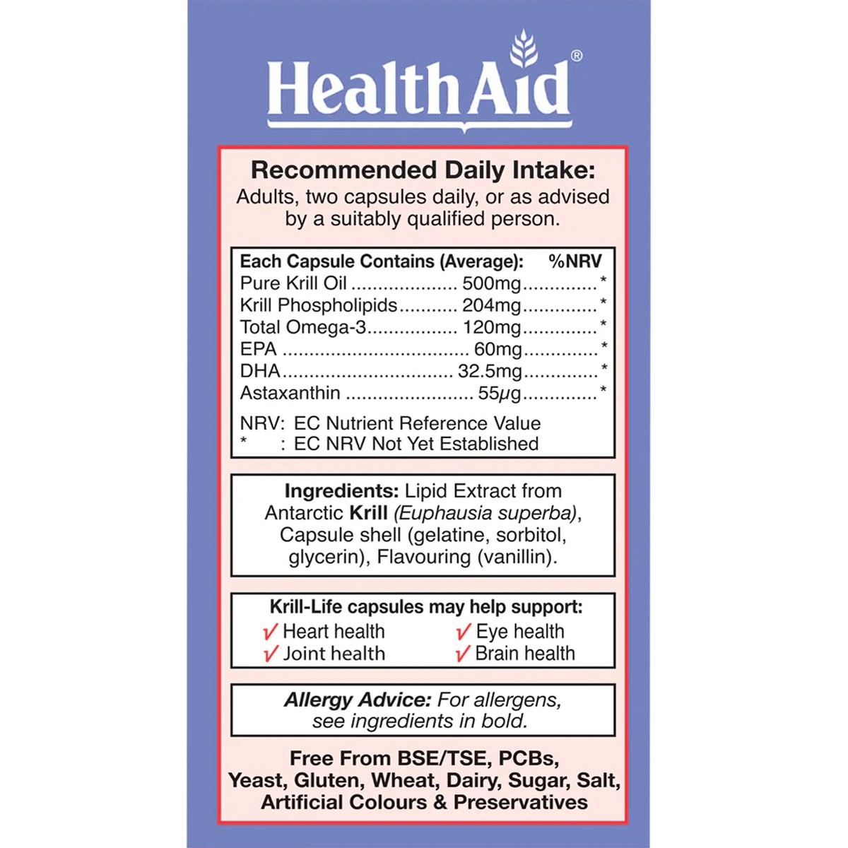 HEALTH AID - Krill-Life - 90caps
