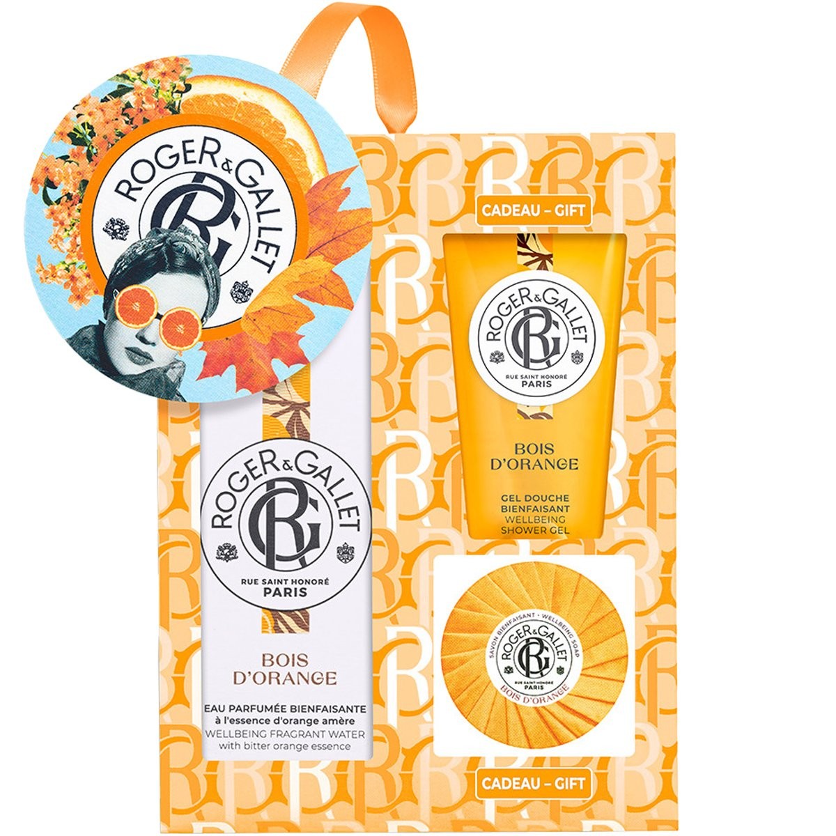 Roger & Gallet Πακέτο Προσφοράς Bois d’ Orange Wellbeing Fragnant Water 100ml & Δώρο Wellbeing Shower Gel 50ml & Δώρο Perfumed Body Soap Bar 50g
