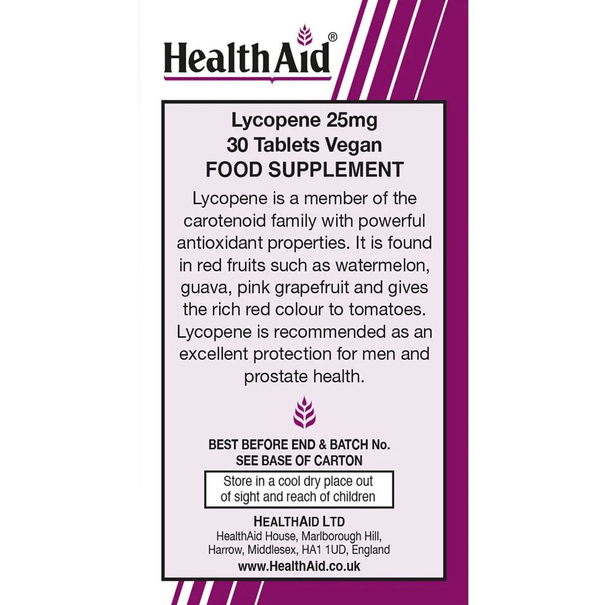 HEALTH AID - Lycopene 25mg - 30tabs
