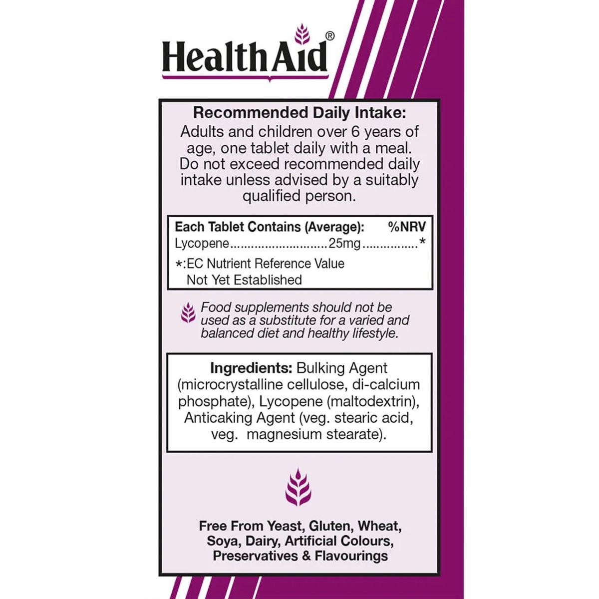 HEALTH AID - Lycopene 25mg - 30tabs