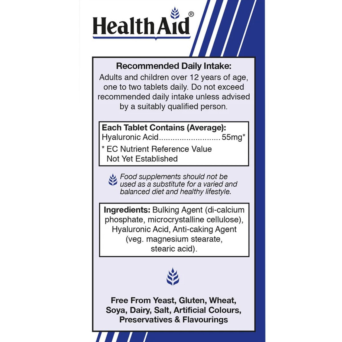 HEALTH AID - Hyaluronic Acid 55mg - 30tabs