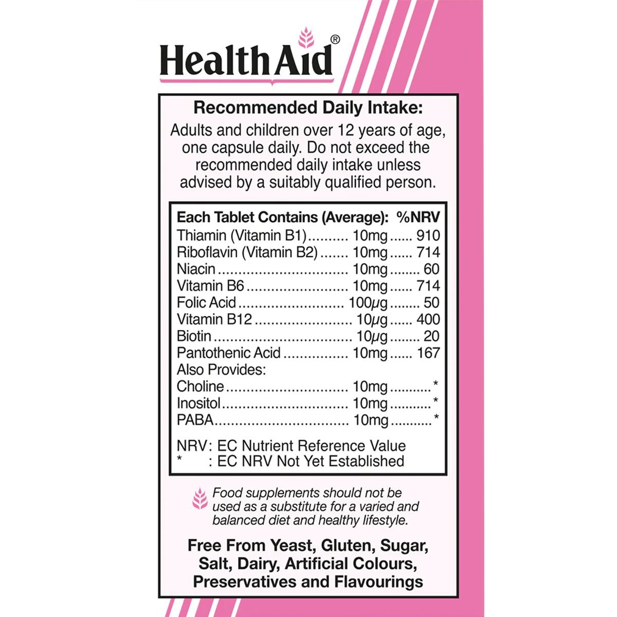 HEALTH AID - Vitamin B Complex Supreme - 90caps