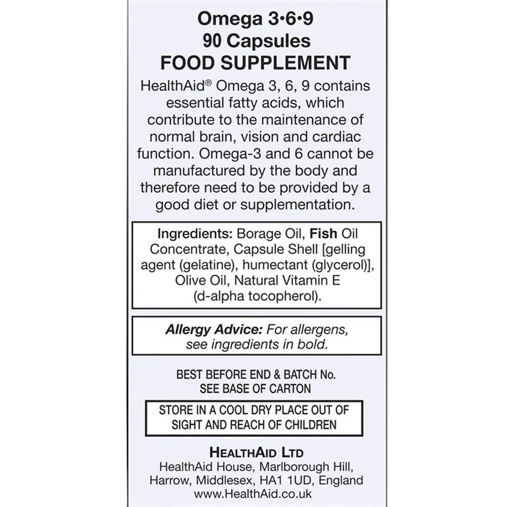 HEALTH AID - Omega 3-6-9 - 90caps