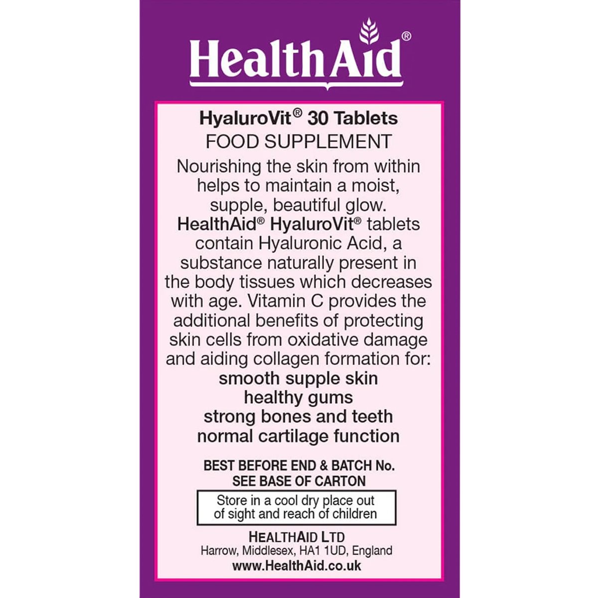 HEALTH AID - Hyalurovit - 30tabs