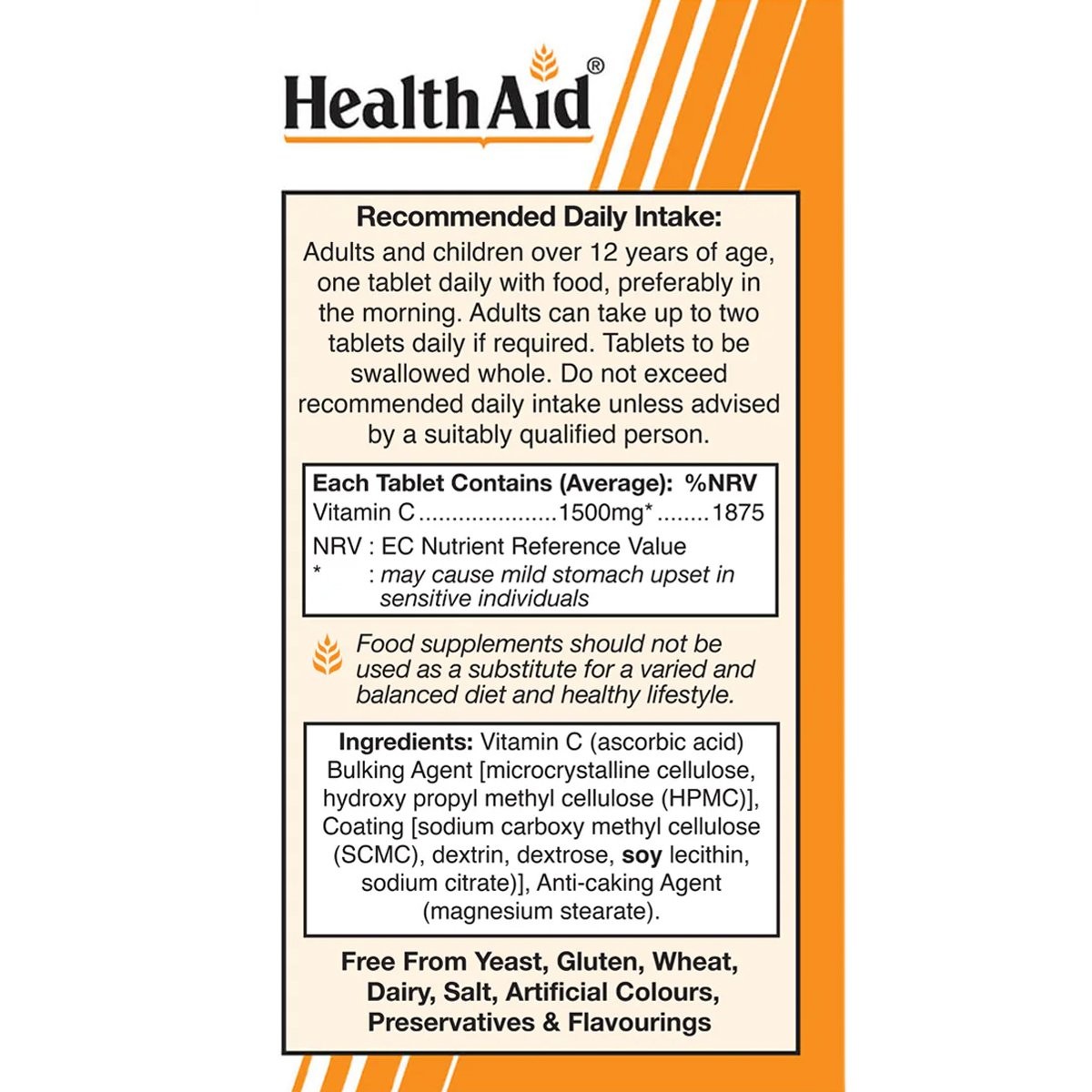 HEALTH AID - Vitamin C 1500mg - 100tabs