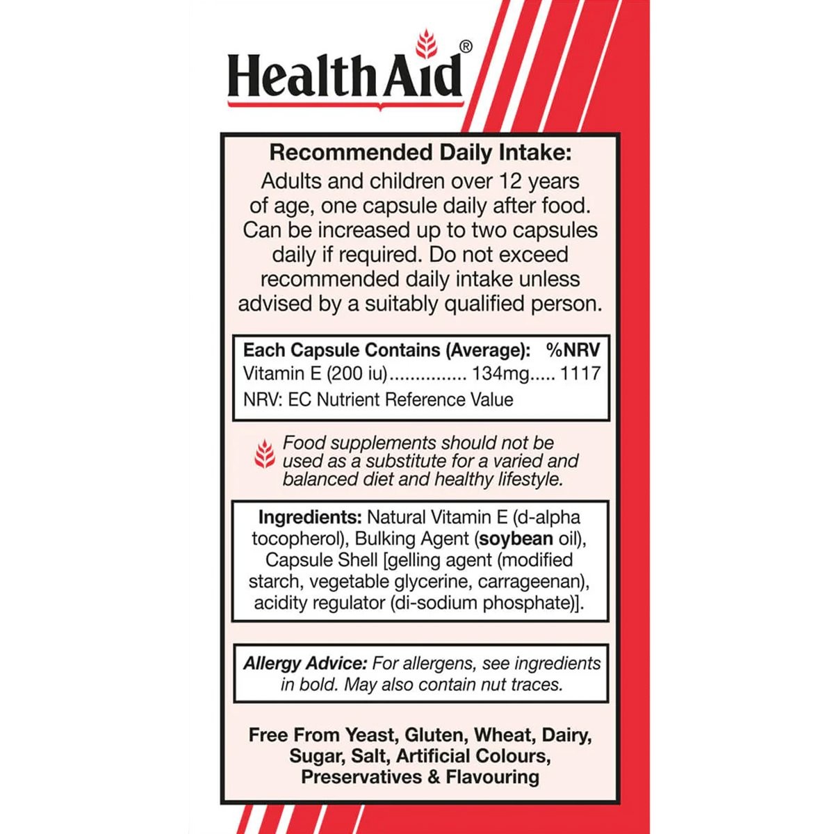 HEALTH AID - Vitamin E 200iu - 60caps