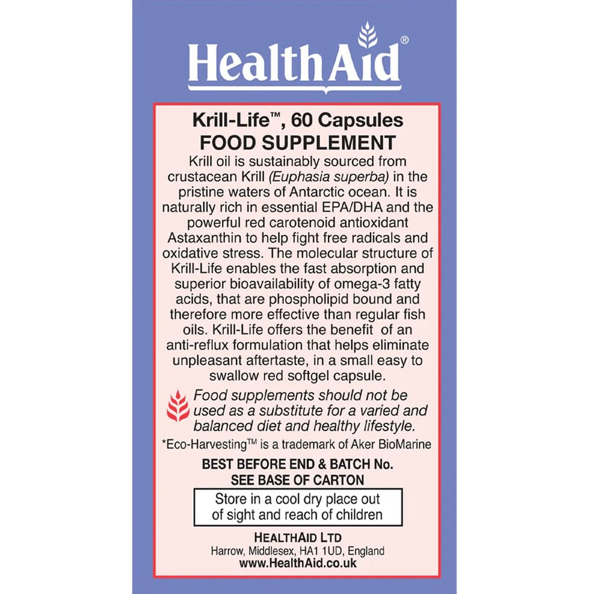 HEALTH AID - Krill-Life - 60caps