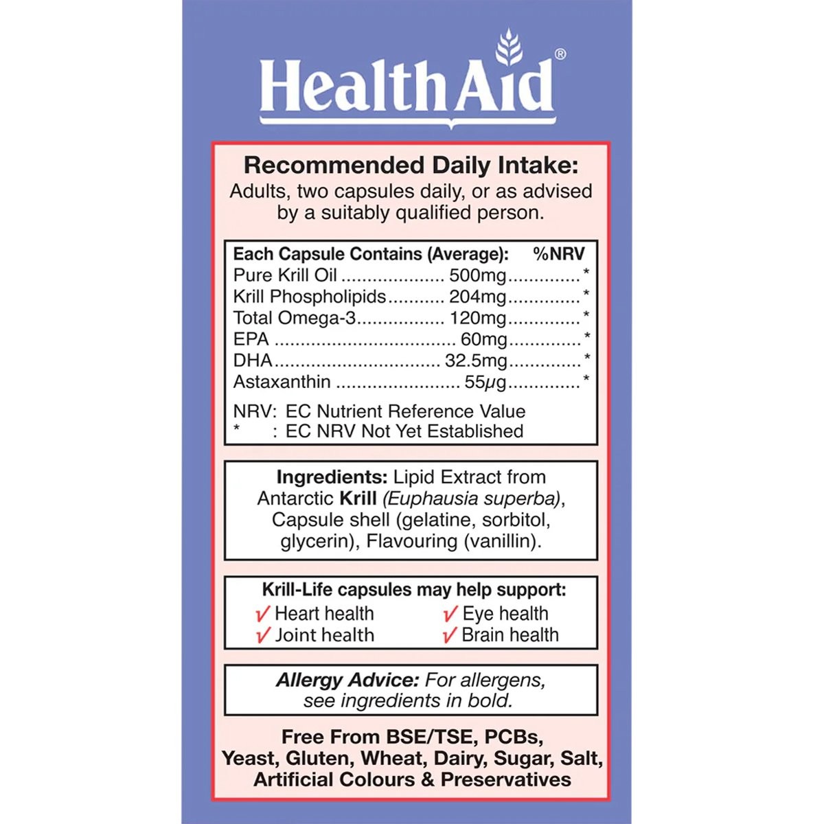 HEALTH AID - Krill-Life - 60caps