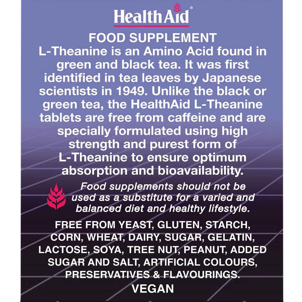 HEALTH AID - L-Theanine 200mg - 60tabs
