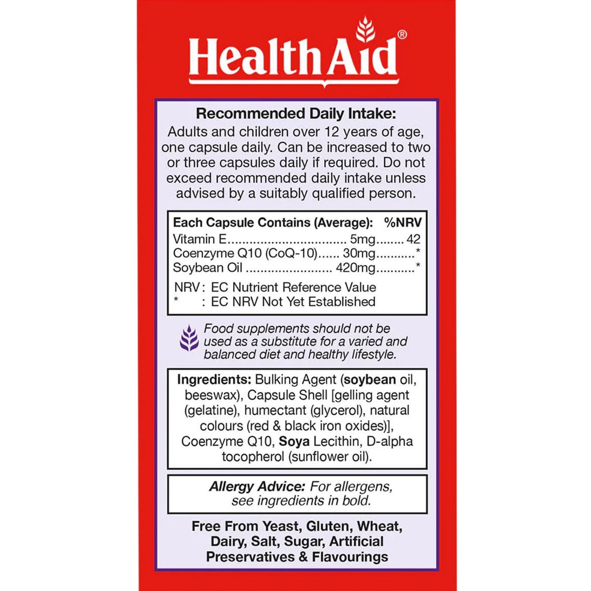 HEALTH AID - CONERGY Mega Strength CoQ-10 30mg - 90caps