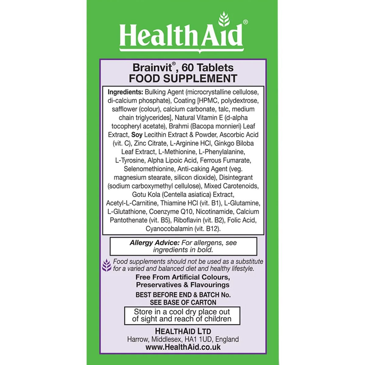HEALTH AID - Brainvit - 60tabs
