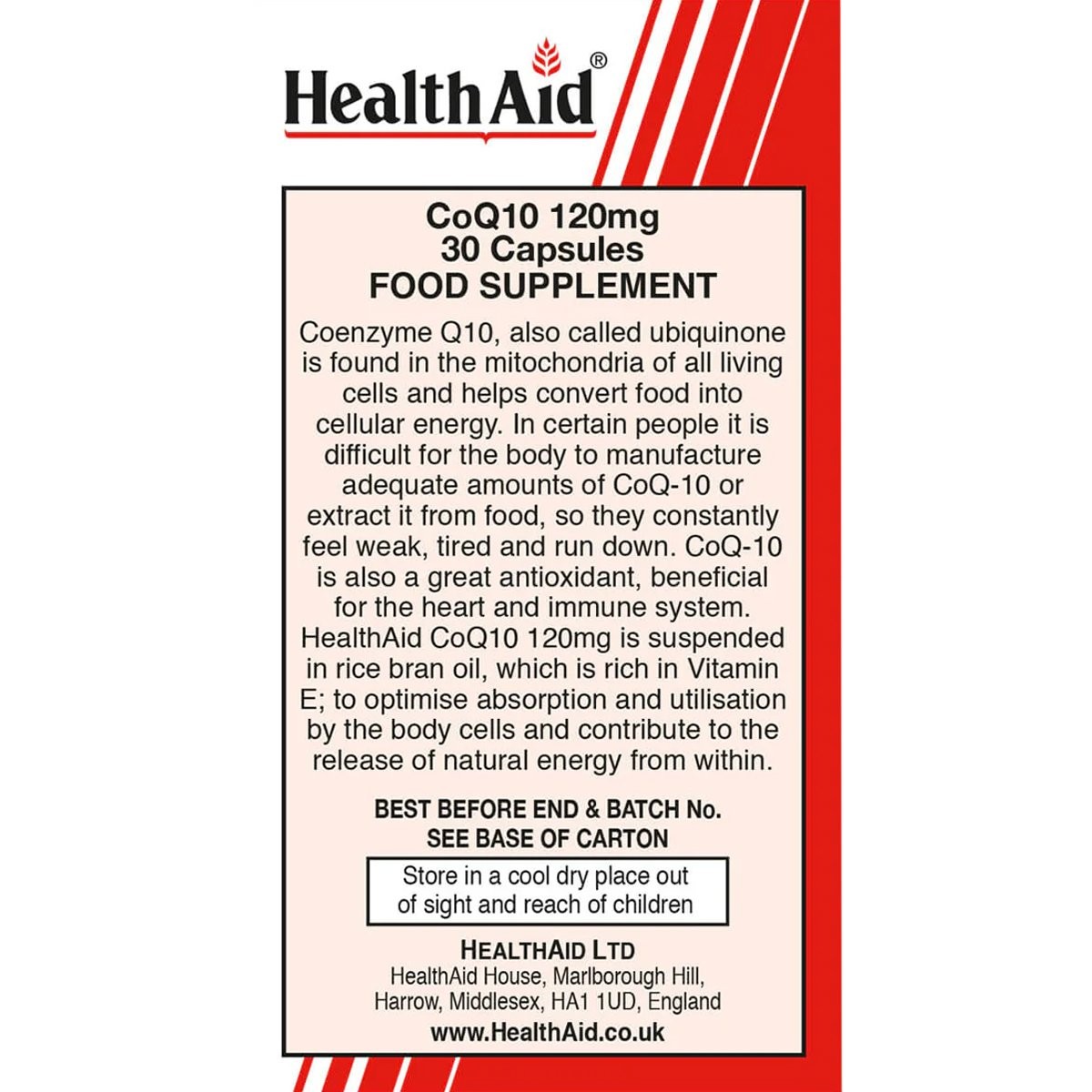 HEALTH AID - CoQ-10 120mg - 30caps
