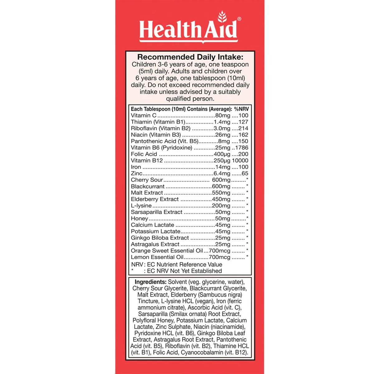 HEALTH AID - Haemovit Liquid Gold - 200ml