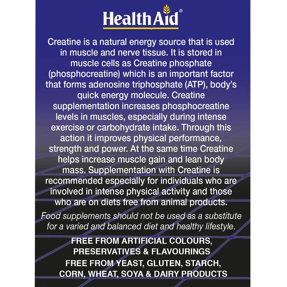 HEALTH AID - Creatine Monohydrate 1000mg - 60tabs