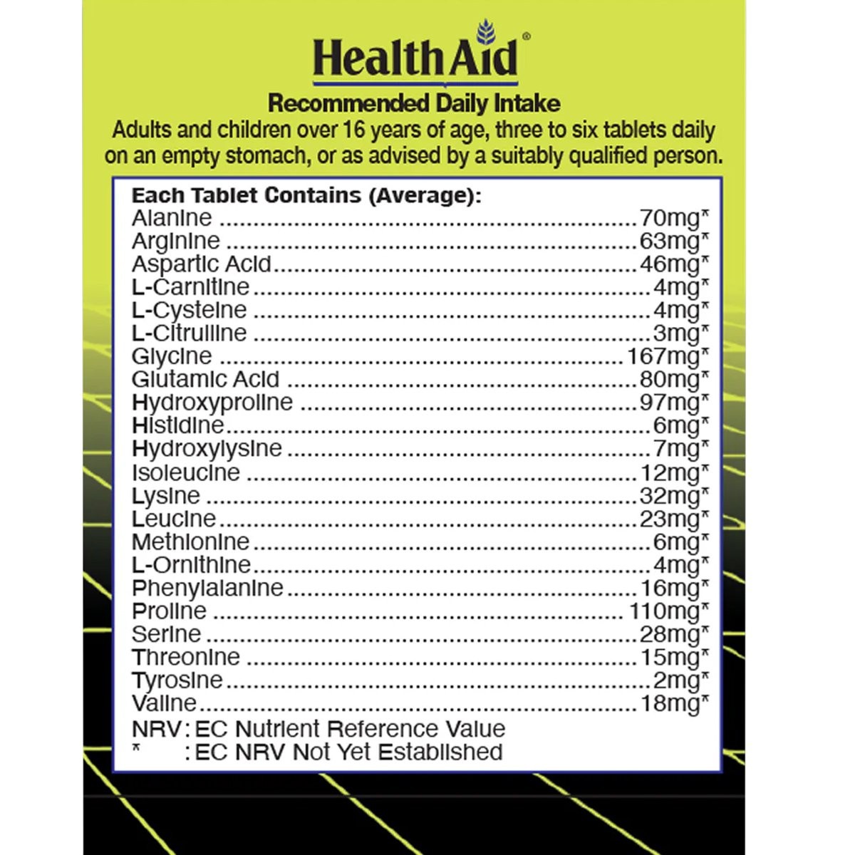 HEALTH AID - Multi Amino Acids - 60tabs