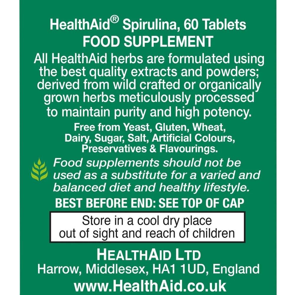 HEALTH AID - Spirulina 500mg - 60tabs