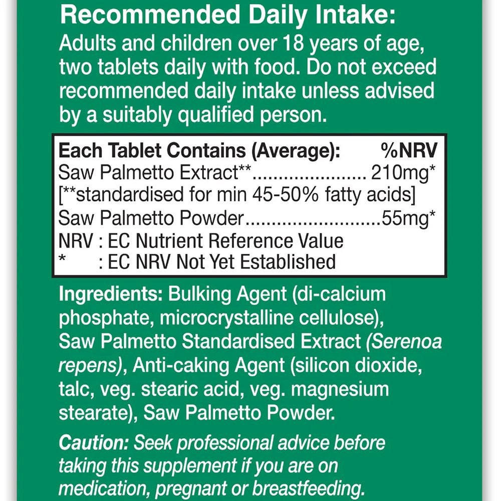 HEALTH AID - Saw Palmetto 265mg - 30tabs