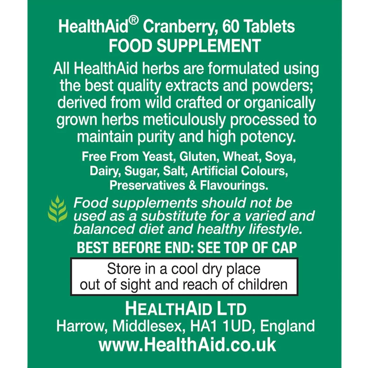 HEALTH AID - Cranberry 5000mg - 60tabs
