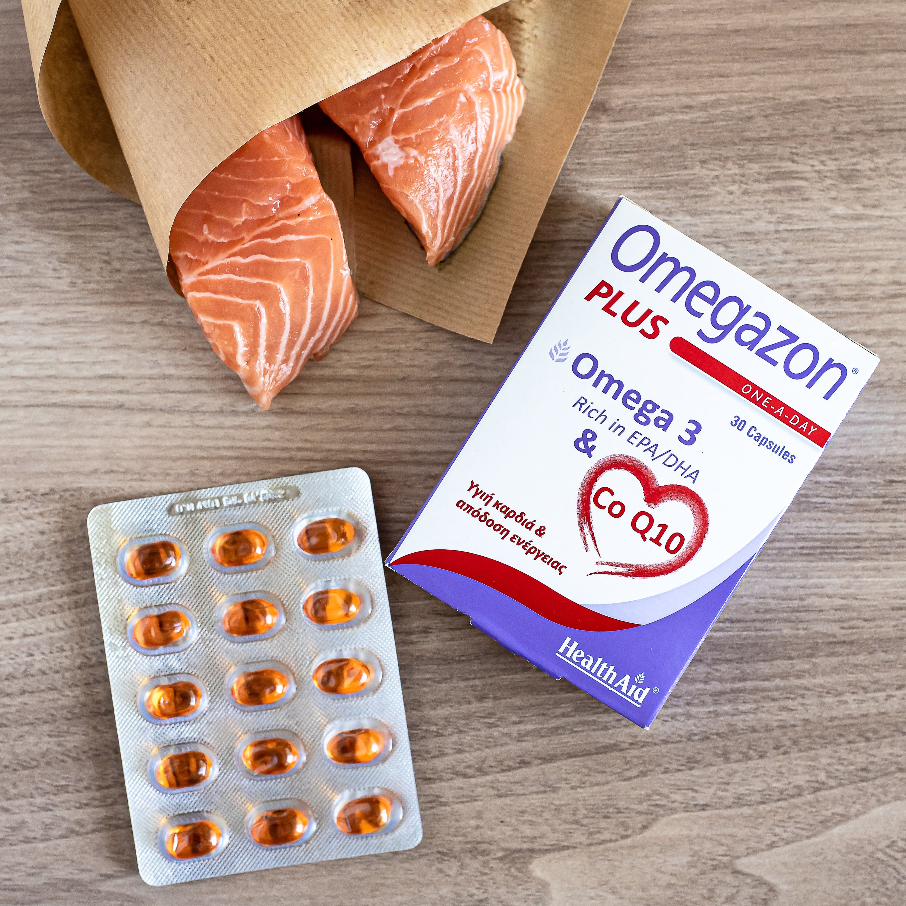 HEALTH AID - OMEGAZON Plus (Omega 3 & Co Q10) - 30caps