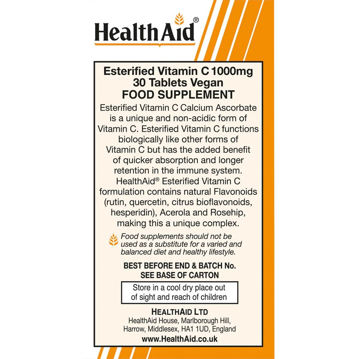 HEALTH AID - ESTERIFIED Vitamin C 1000mg - 30tabs