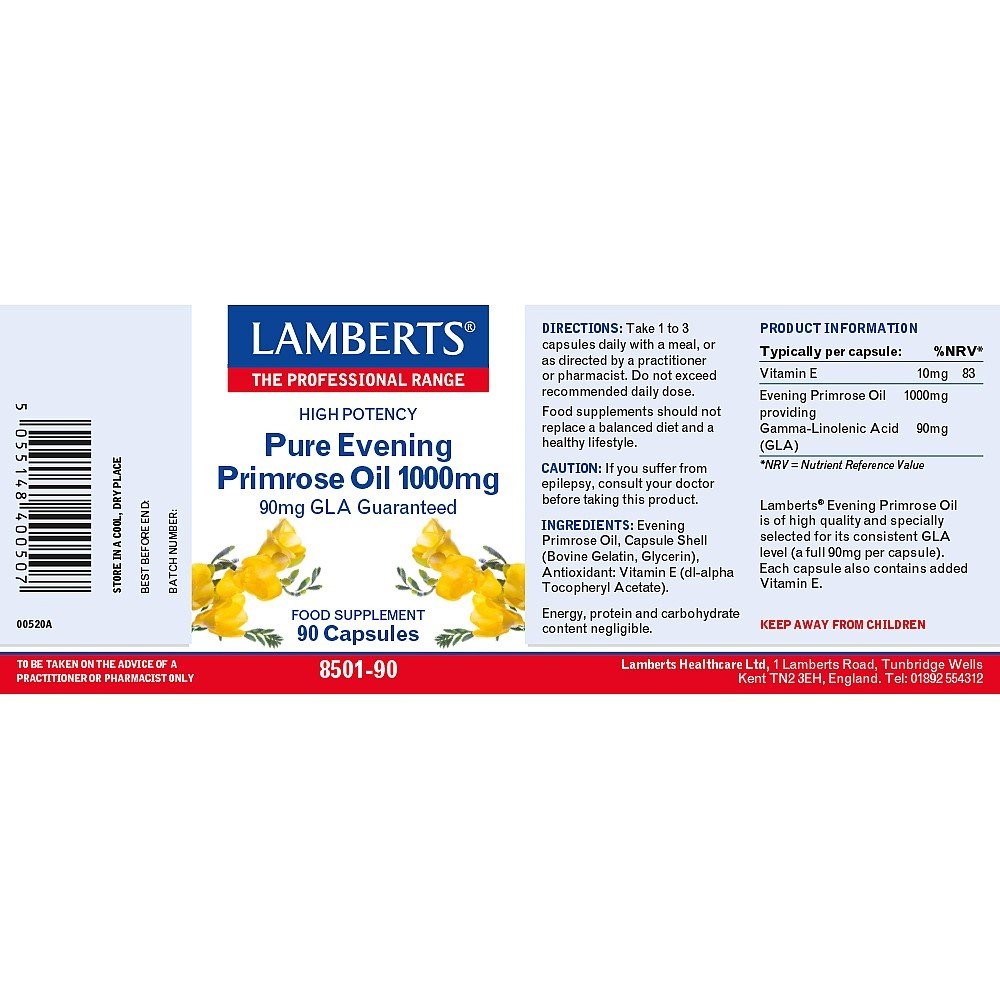 LAMBERTS - Pure Evening Primrose Oil 1000mg - 90caps