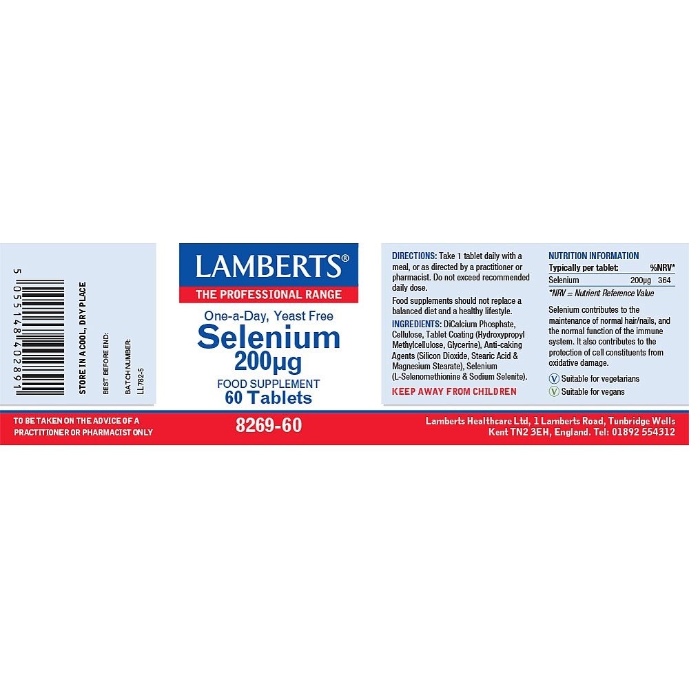 LAMBERTS - Selenium 200mcg - 60tabs