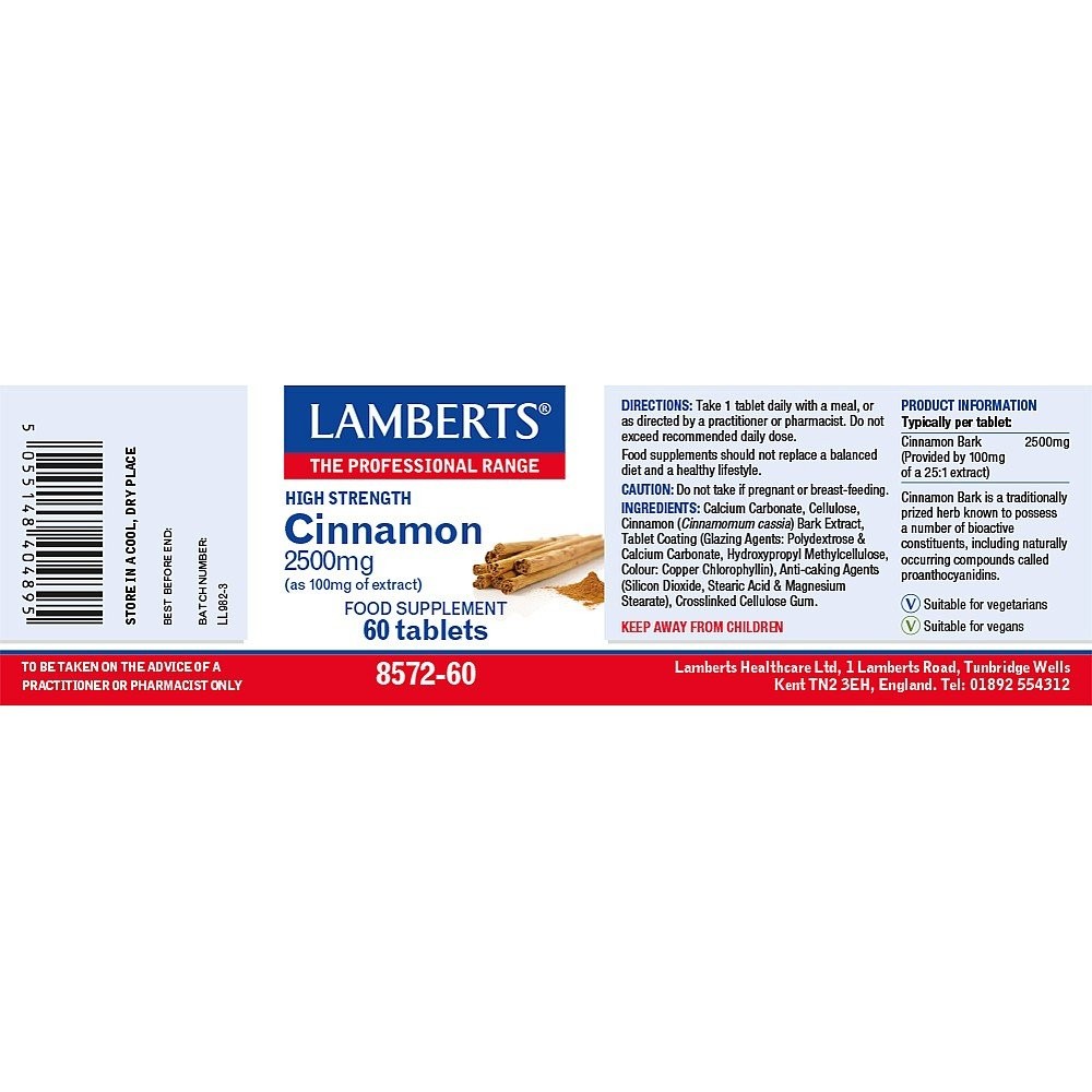 LAMBERTS - Cinnamon 2500mg - 60tabs