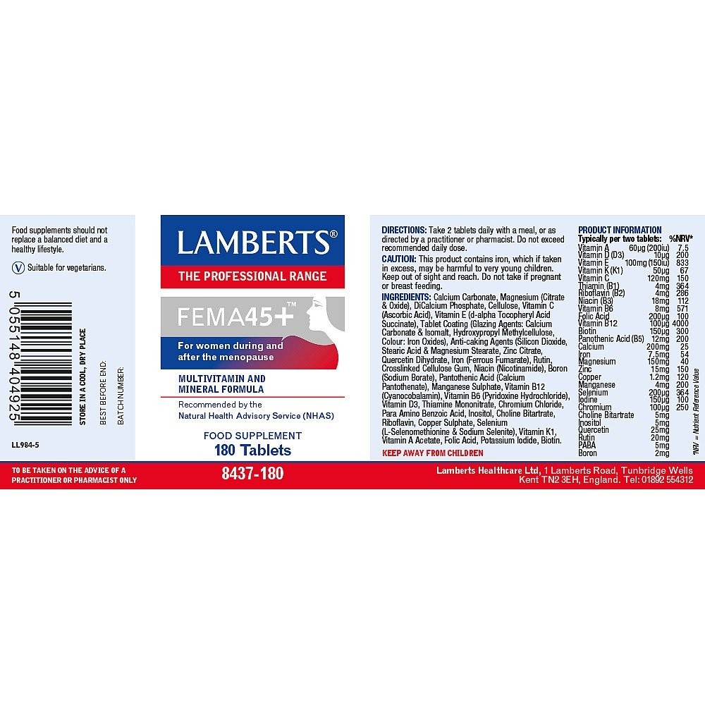 LAMBERTS - Fema 45+ - 180tabs