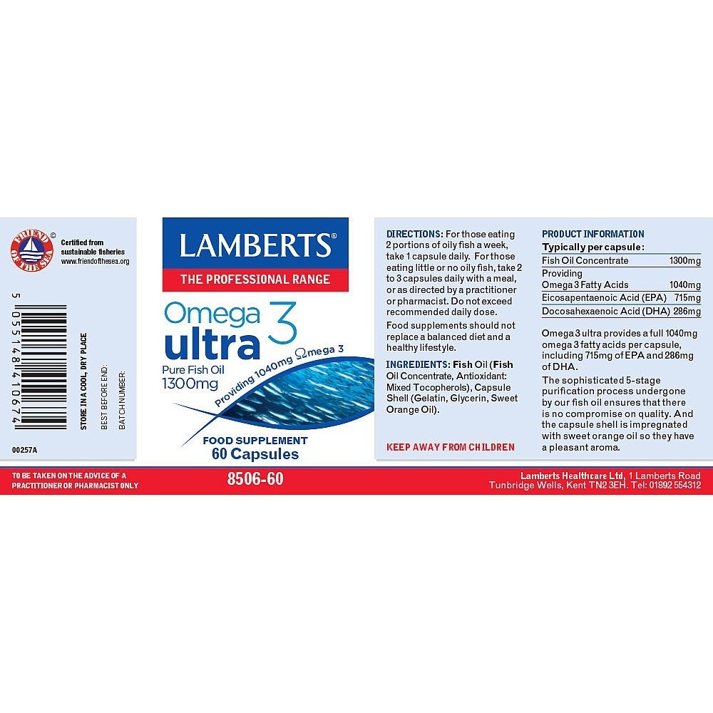 LAMBERTS - Omega3 Ultra 1300mg - 60caps