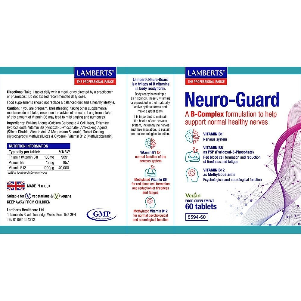 LAMBERTS - Neuro-Guard (B1, B6 & B12) - 60tabs