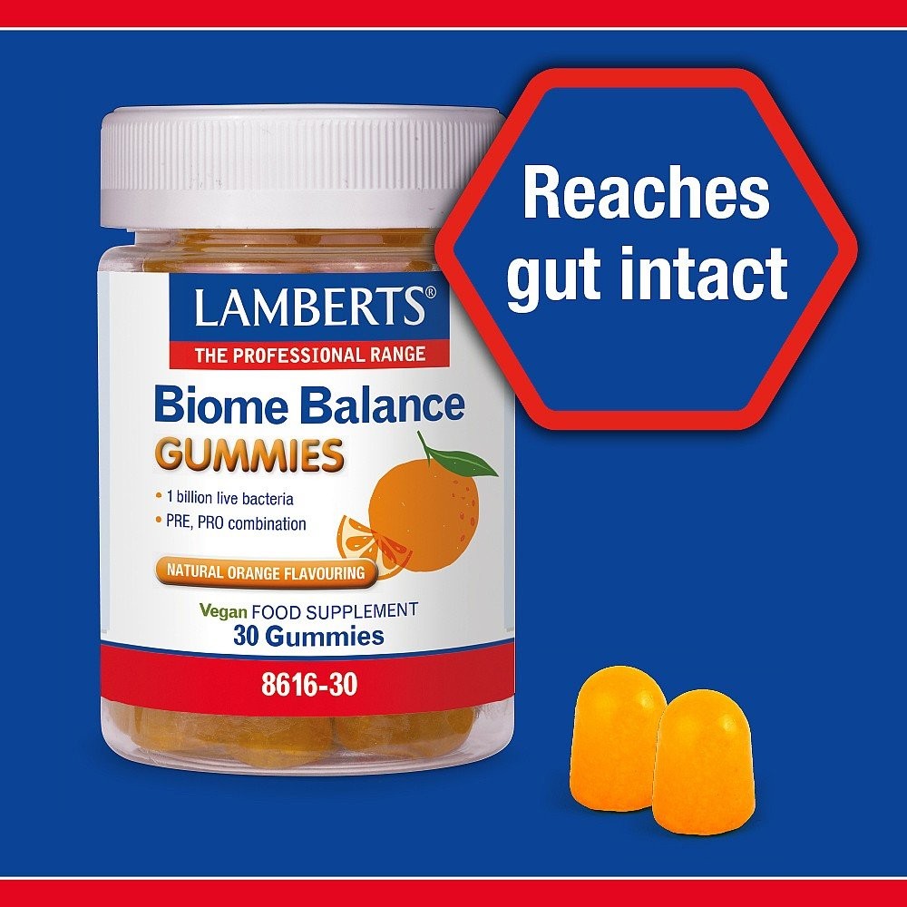 LAMBERTS - Biome Balance Gummies με γεύση πορτοκάλι - 30gummies