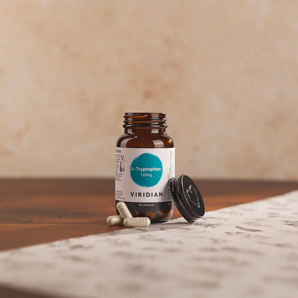VIRIDIAN - L-tryptophan 220mg Για ευεξία & ποιοτικότερο ύπνο - 30caps