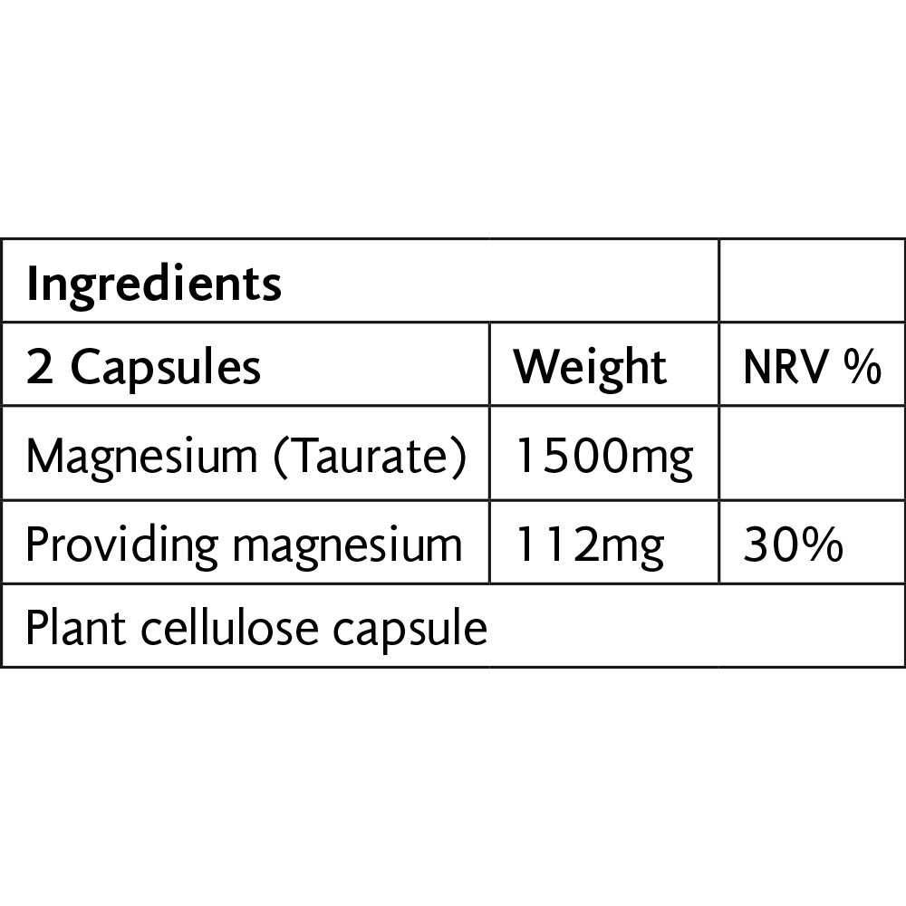VIRIDIAN - Magnesium Taurate Ταυρικό Μαγνήσιο - 30caps