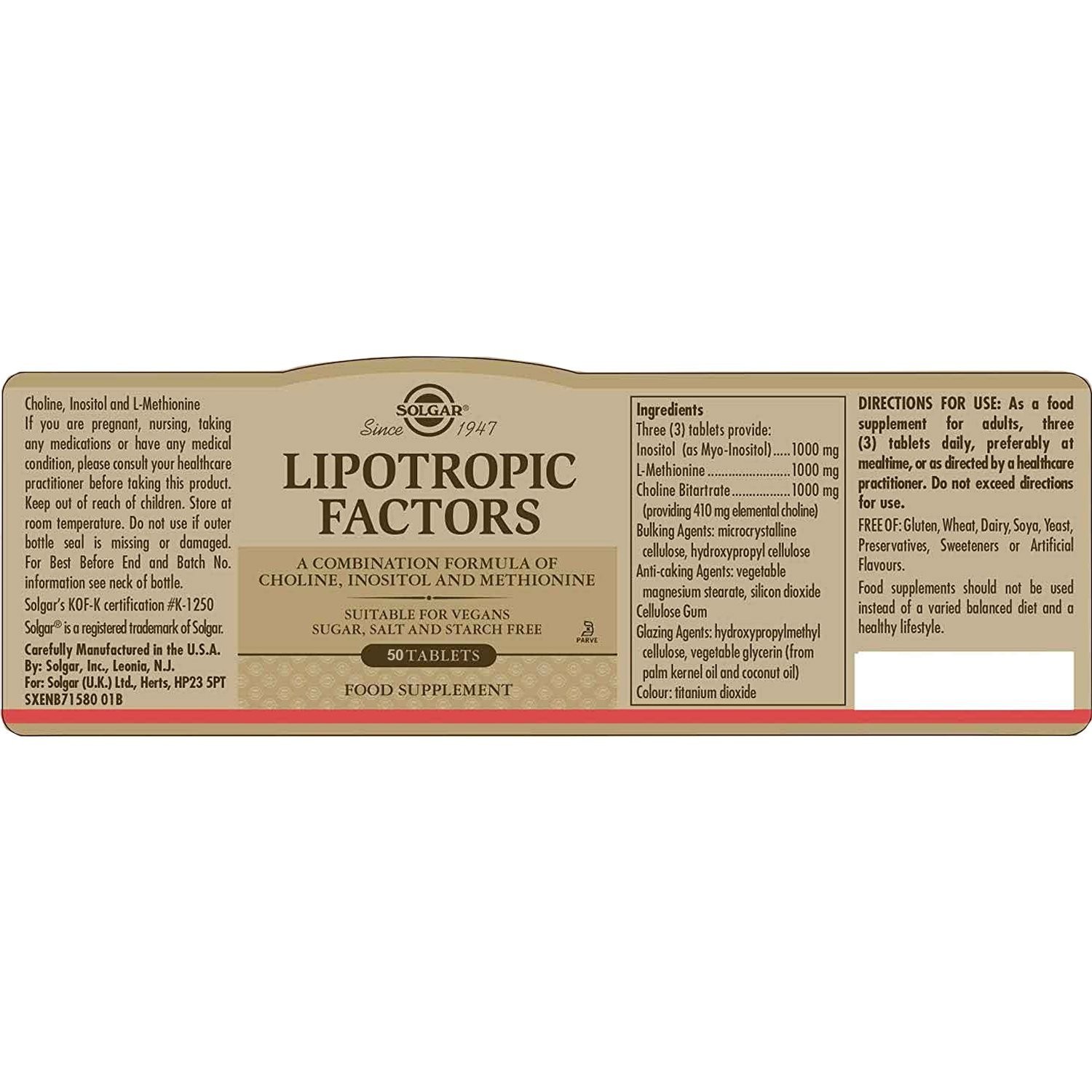 SOLGAR - PROMO PACK Lipotropic Factors - 100 & 50tabs