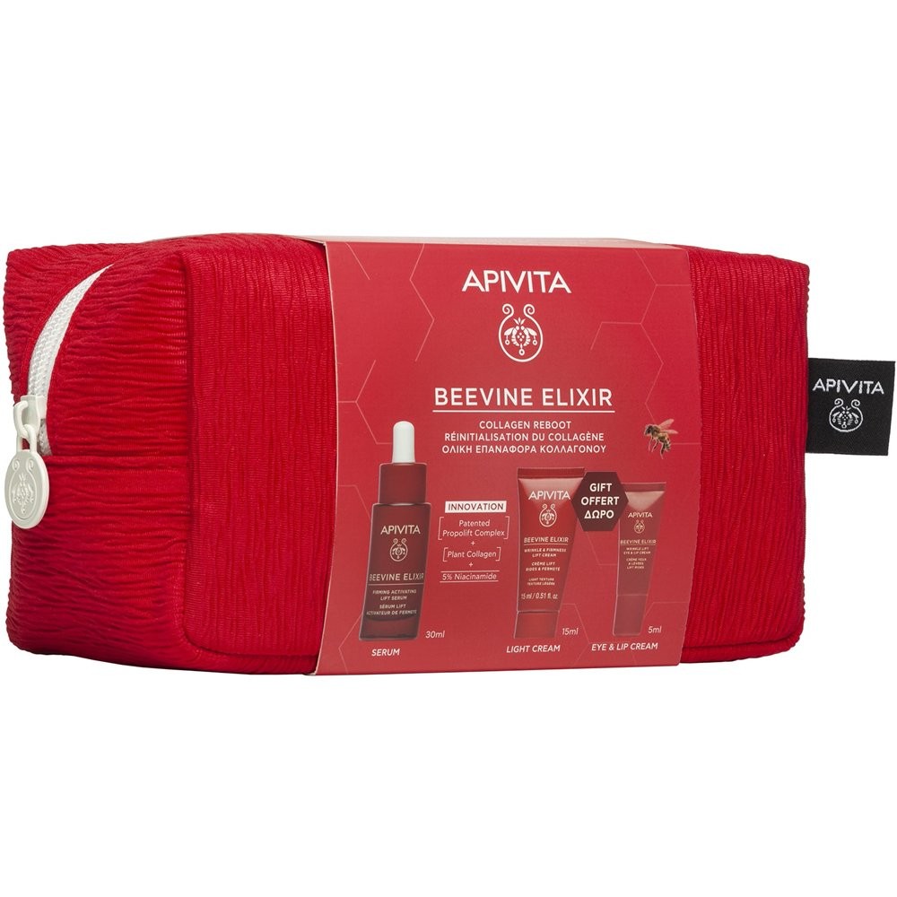 APIVITA - PROMO PACK BEEVINE ELIXIR Ορός Ενεργοποίησης - 50ml ΜΕ ΔΩΡΟ Κρέμα ελαφριάς υφής - 15ml & Κρέμα ματιών & χειλιών - 5ml