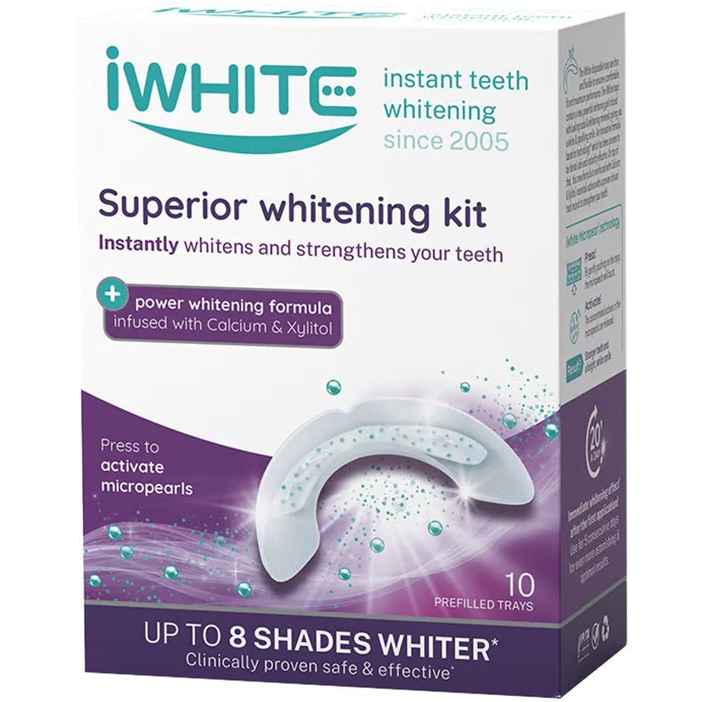 IWHITE - PROMO PACK Superior Whitening Kit ΜΕ ΔΩΡΟ Στοματικό Διάλυμα Λεύκανσης