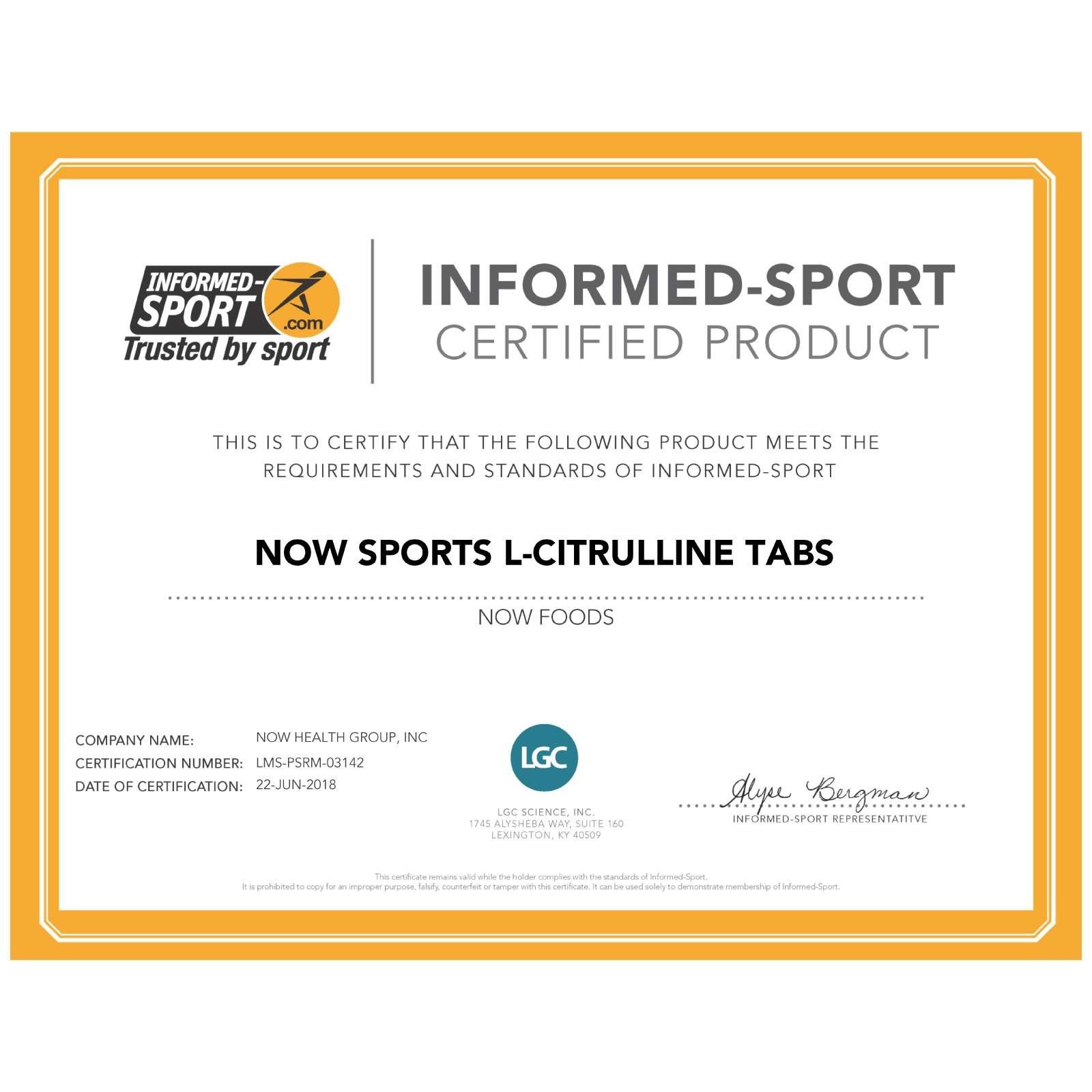 NOW - SPORTS L-Citrulline 1200mg - 120tabs